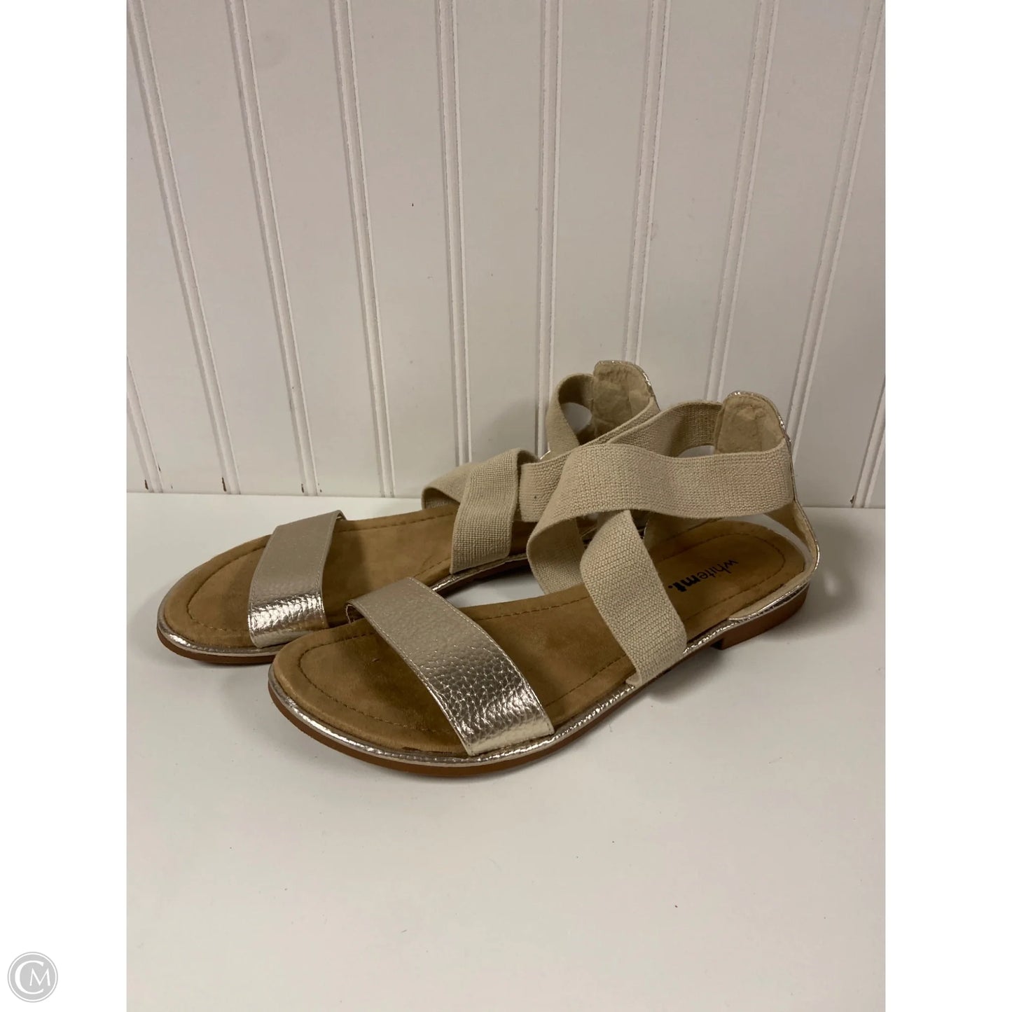 Sandals Flats By White Mountain In Gold, Size: 11