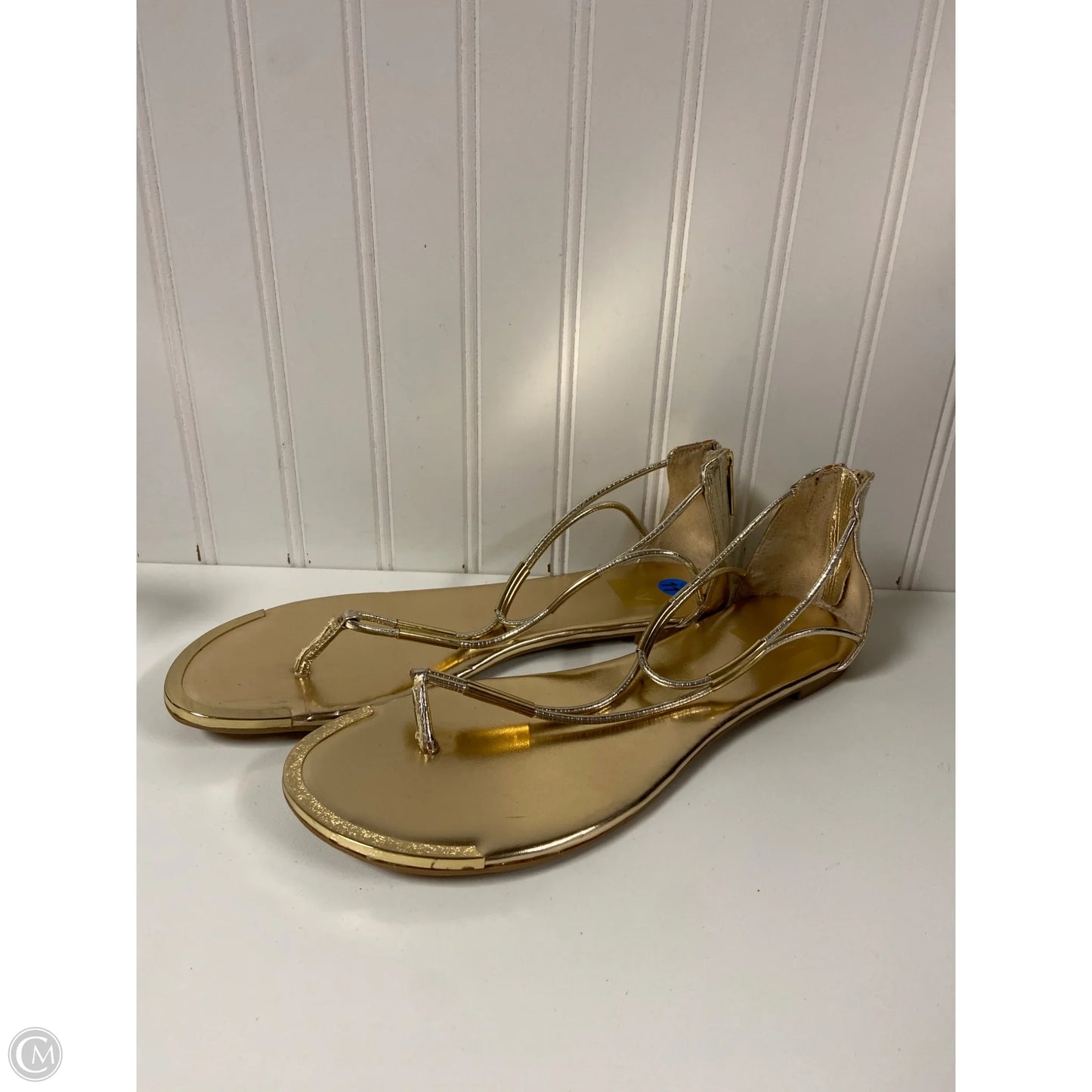 Sandals Flats By Dv In Gold, Size: 11