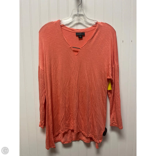 Top Long Sleeve By Metaphor In Coral, Size: M