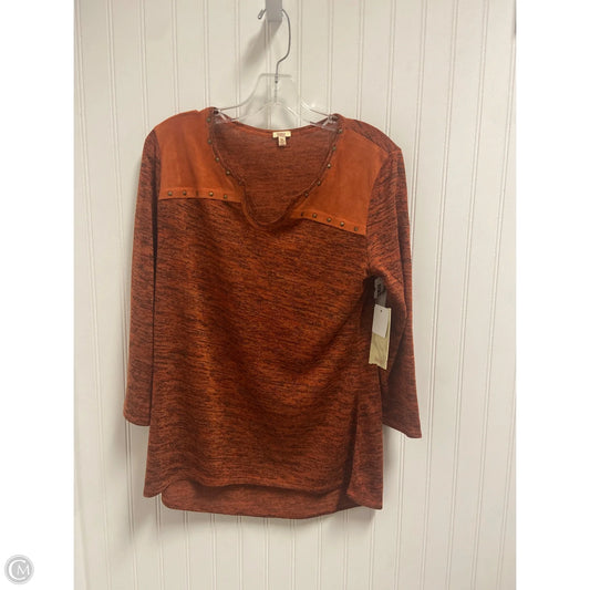 Top Long Sleeve By Reba In Orange, Size: M