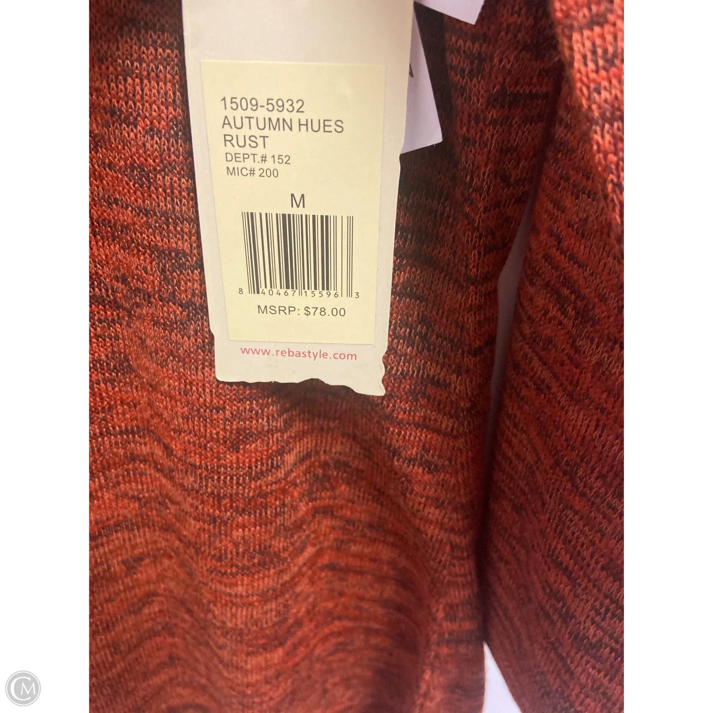 Top Long Sleeve By Reba In Orange, Size: M