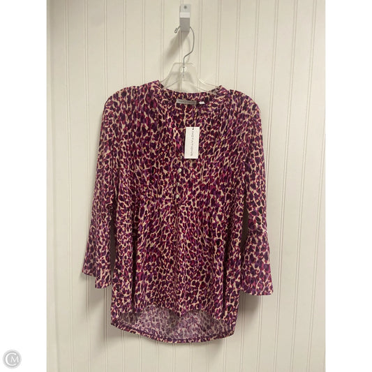 Top Long Sleeve By Notations In Animal Print, Size: S