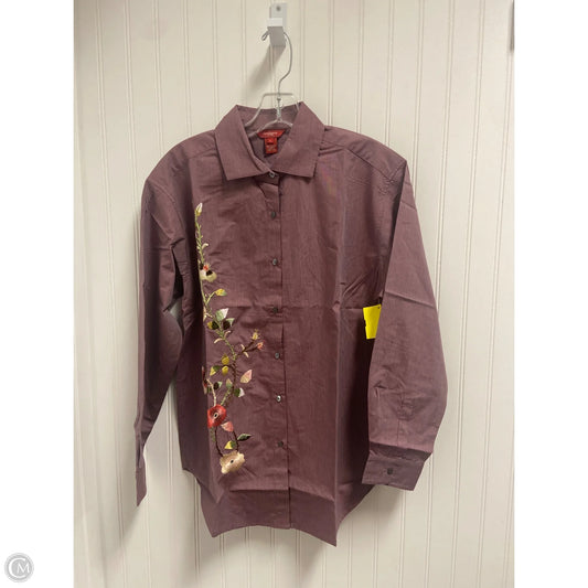 Top Long Sleeve By Sundance In Maroon, Size: S