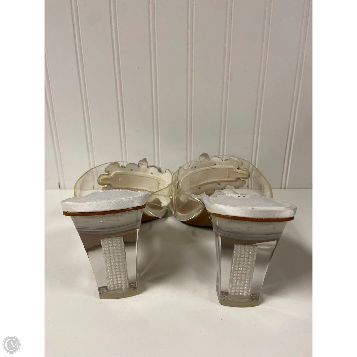 Sandals Heels Block By J Renee In White, Size: 11