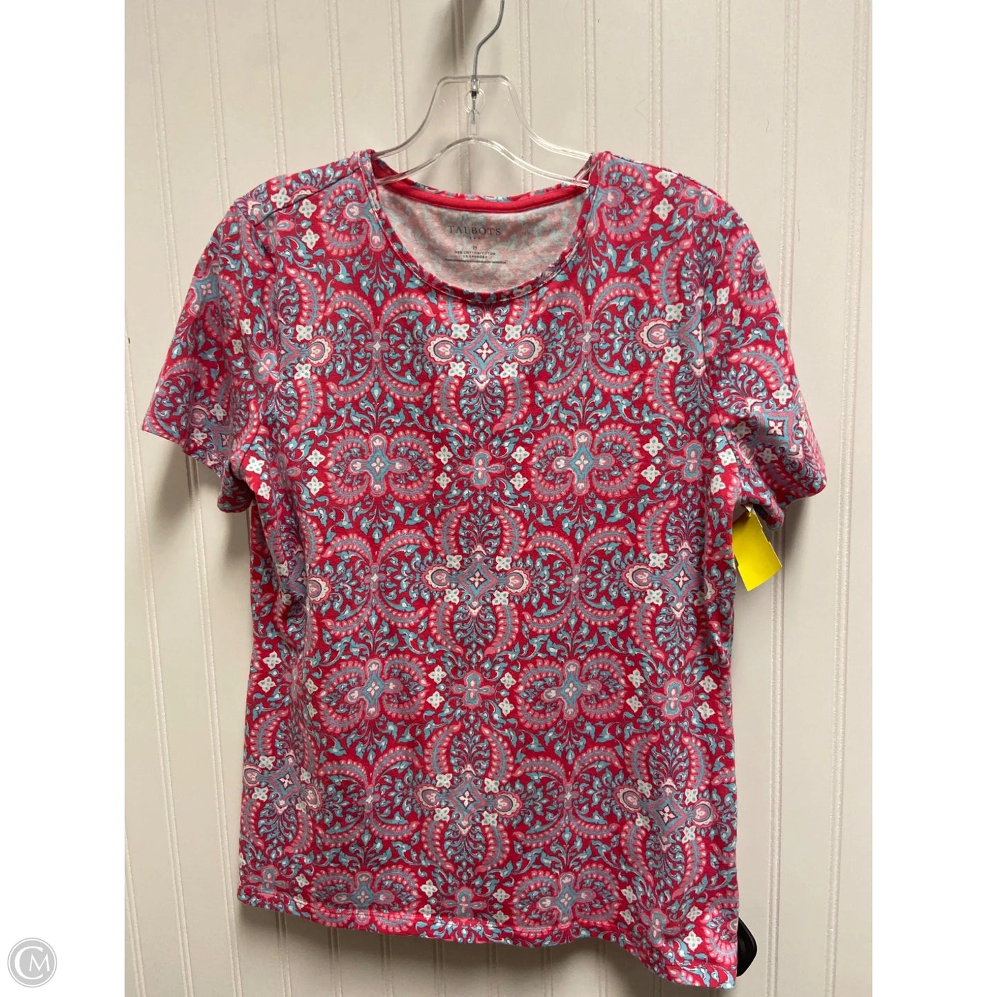 Top Short Sleeve By Talbots In Blue & Pink, Size: M