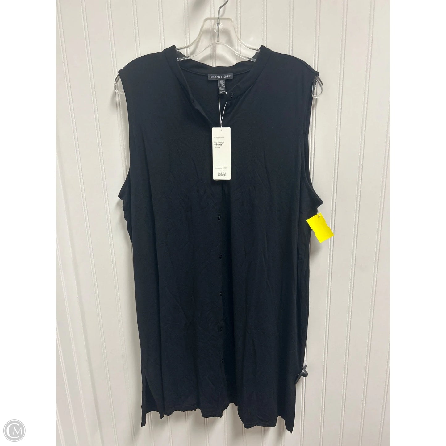 Top Sleeveless By Eileen Fisher In Black, Size: Xl