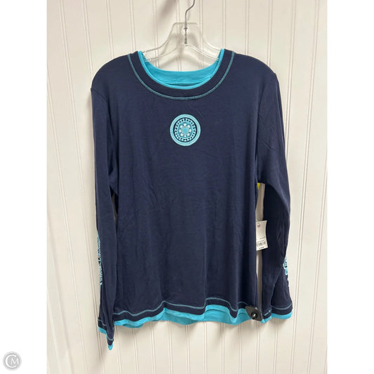 Top Long Sleeve By Made For Life In Blue, Size: Xl
