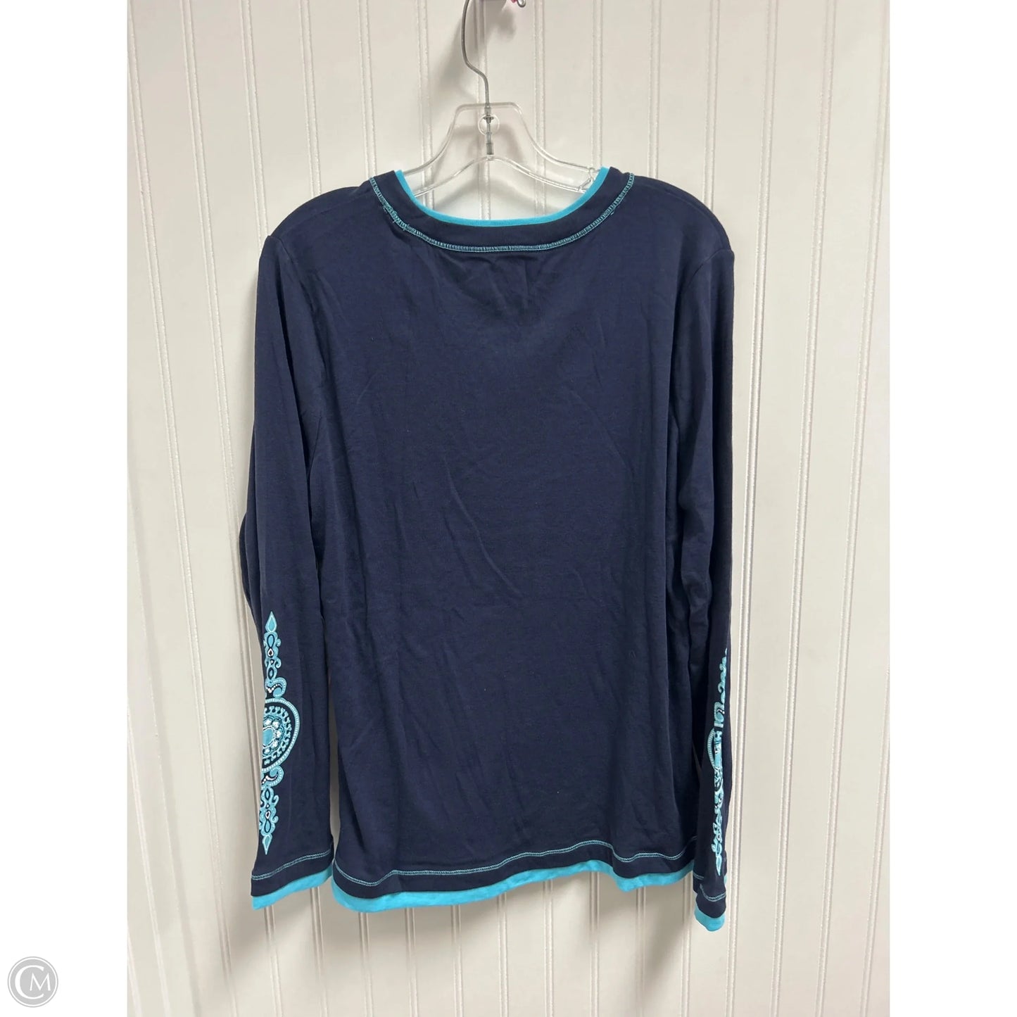 Top Long Sleeve By Made For Life In Blue, Size: Xl