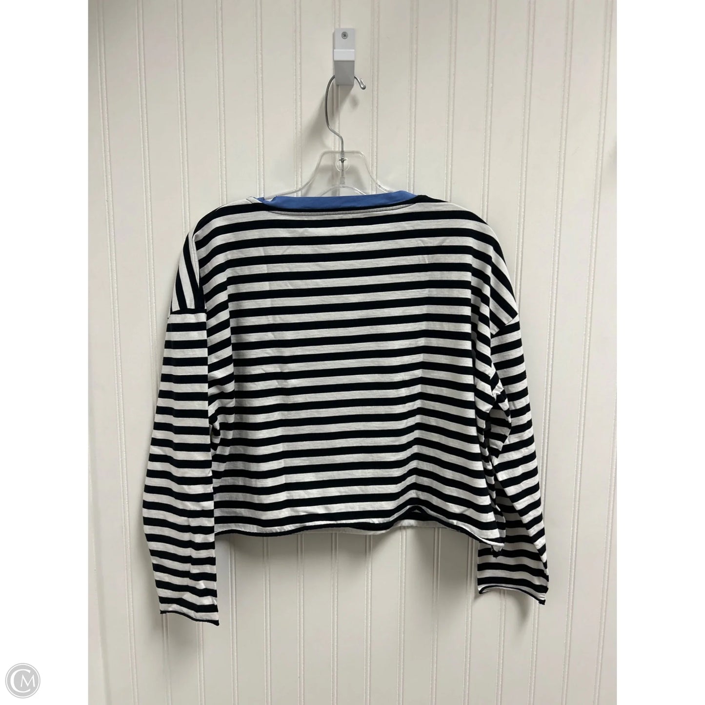 Top Long Sleeve By Clothes Mentor In Black & White, Size: L