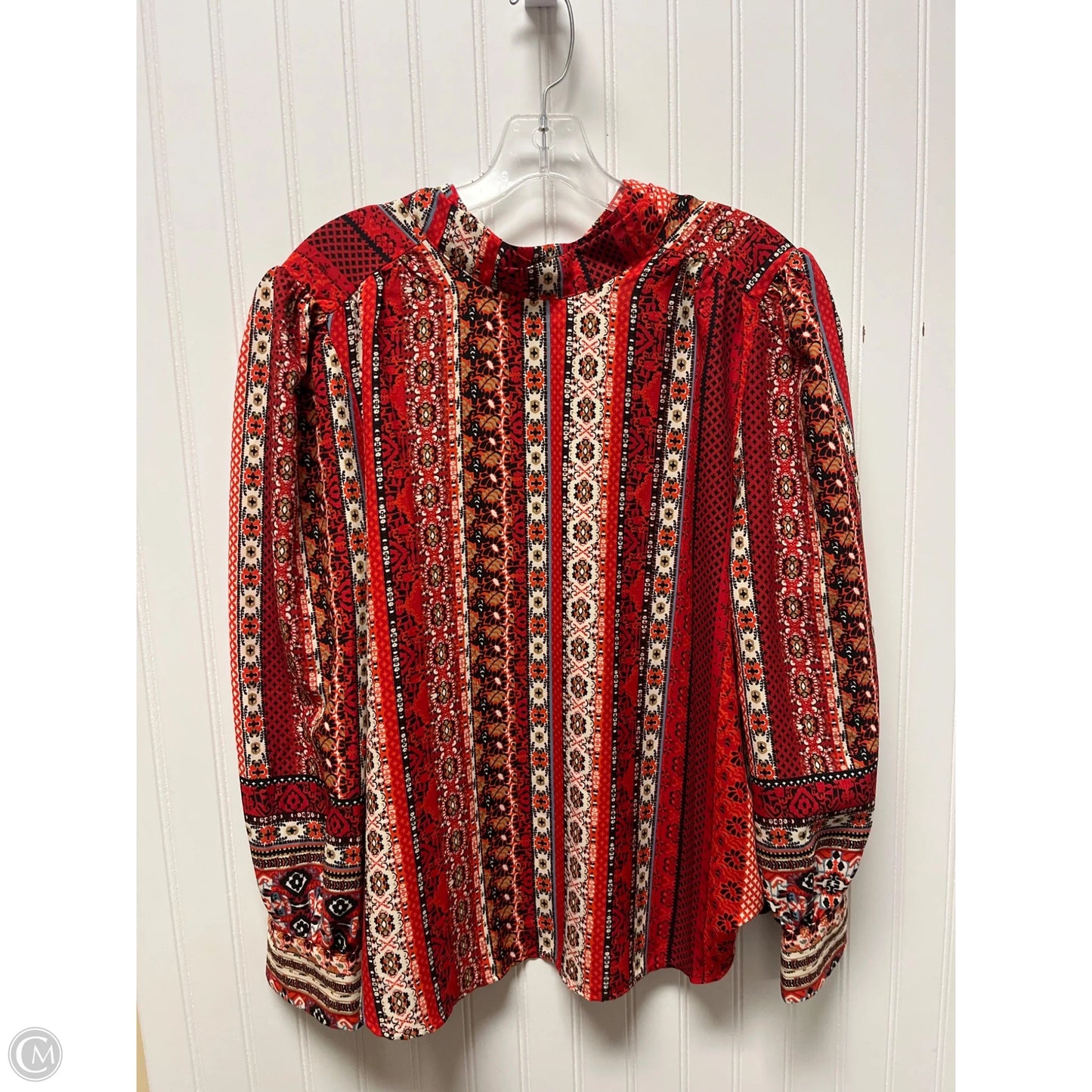 Top Long Sleeve By Loft In Red, Size: M