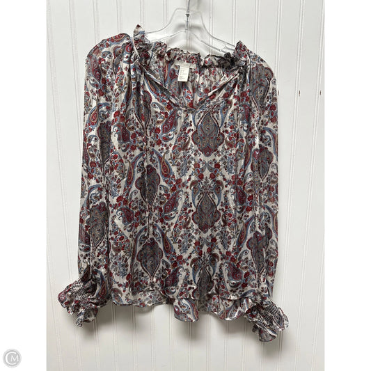 Top Long Sleeve By H&m In Multi-colored, Size: Xs