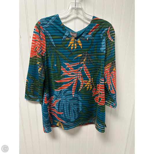 Top Long Sleeve By Chicos In Teal, Size: M