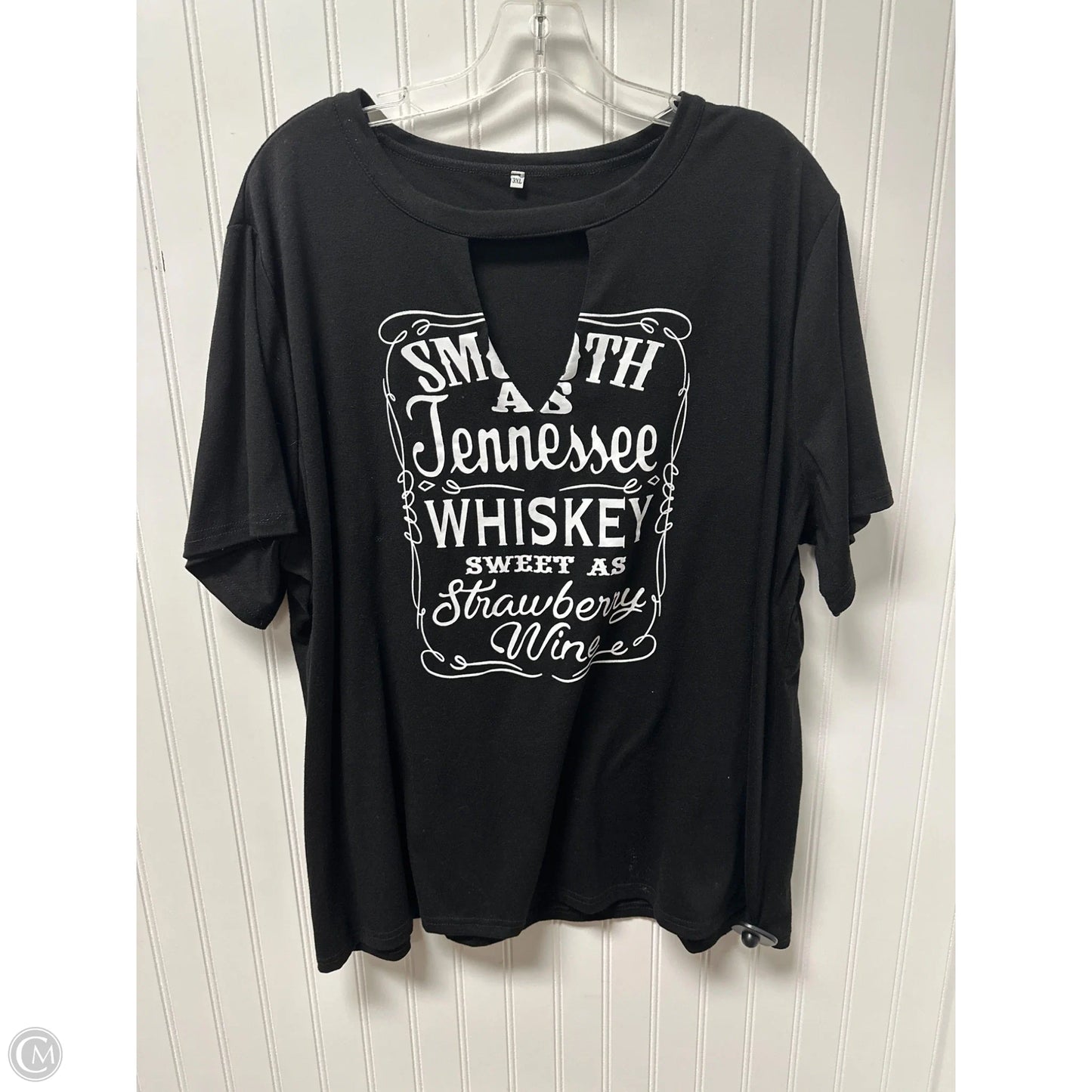 Top Short Sleeve By Clothes Mentor In Black, Size: 3x