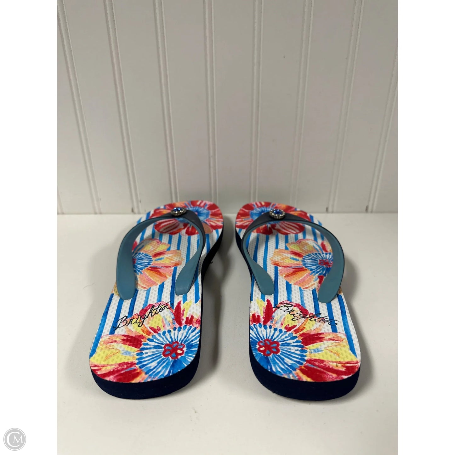 Sandals Flip Flops By Brighton In Blue, Size: 8