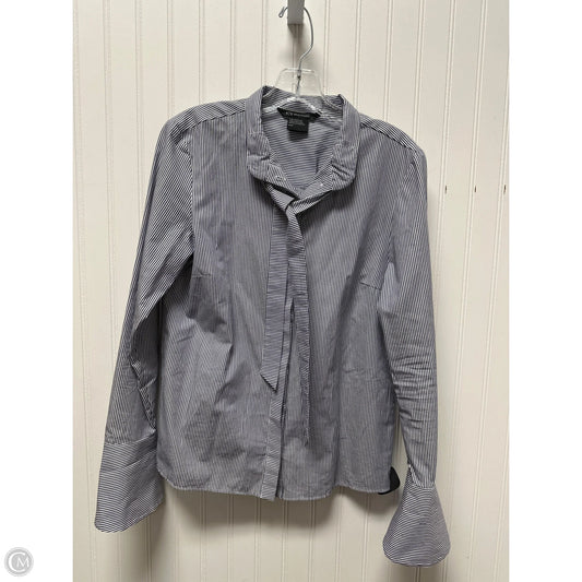 Top Long Sleeve By Armani Exchange In Blue & White, Size: S