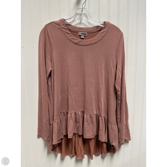 Top Long Sleeve By Chelsea 28 In Mauve, Size: M