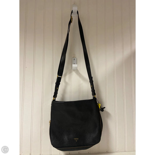 Handbag Leather By Fossil, Size: Medium