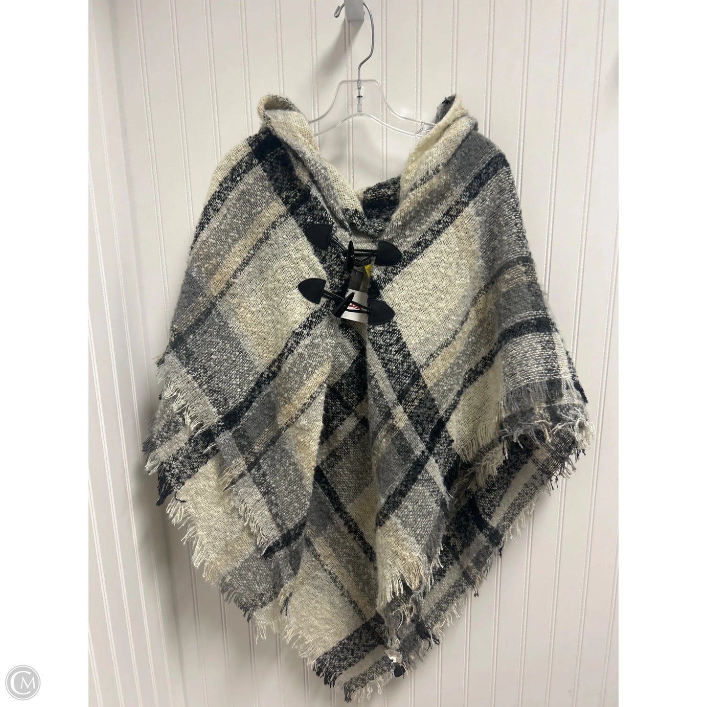 Shawl By Clothes Mentor In Plaid Pattern, Size: Osfm
