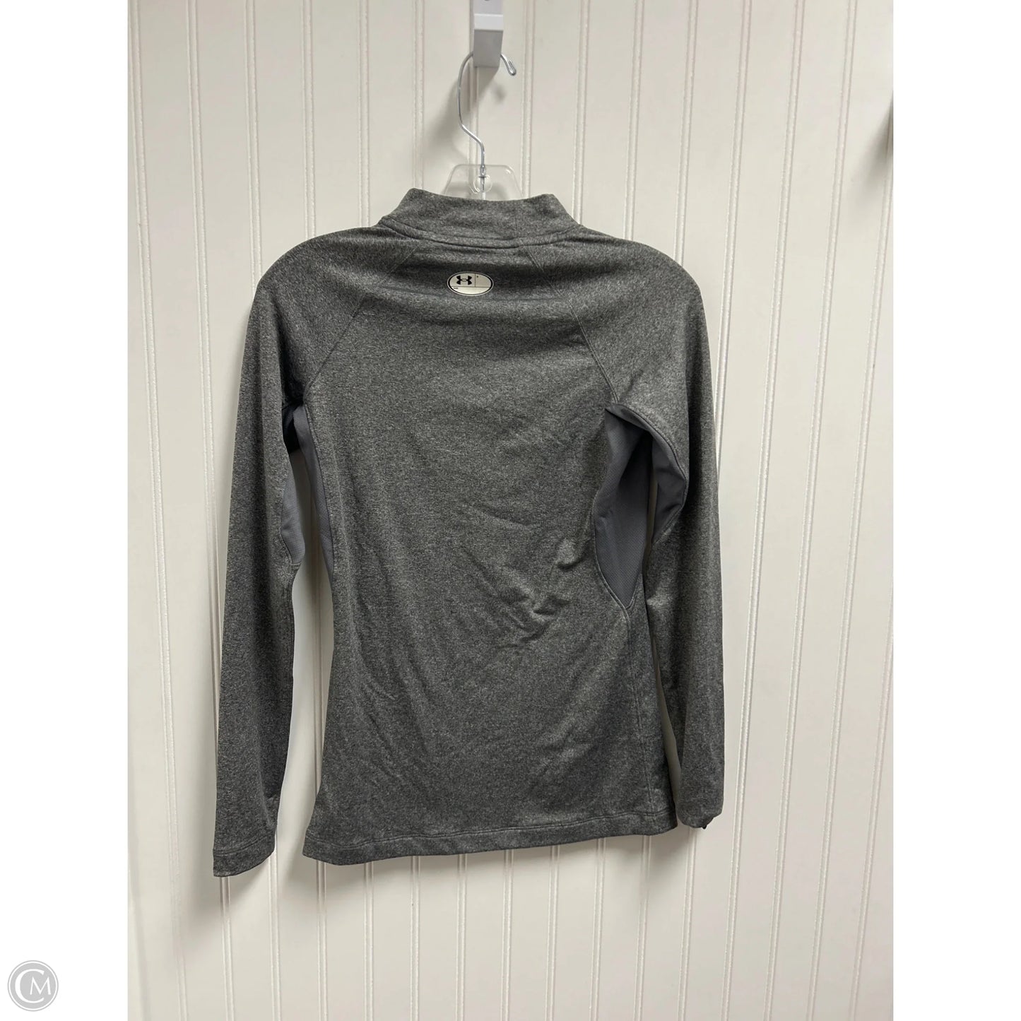 Athletic Top Long Sleeve Crewneck By Under Armour In Grey, Size: Xs