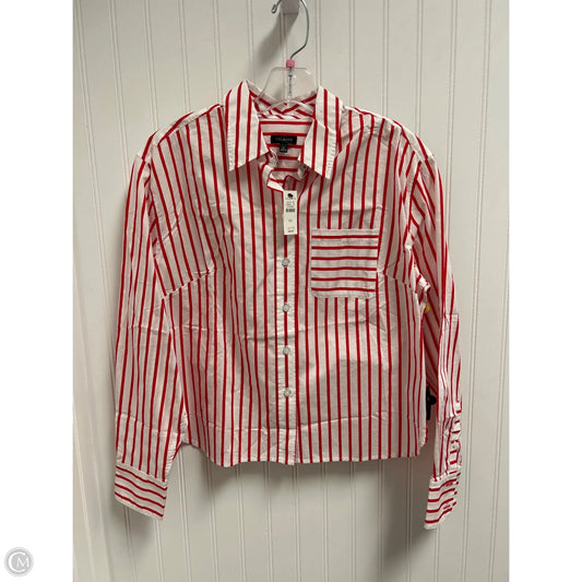 Top Long Sleeve By Talbots In Red & White, Size: Xs