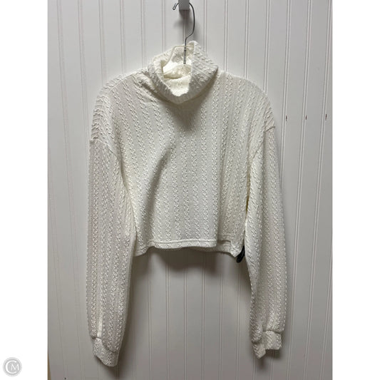 Top Long Sleeve By Shein In Ivory, Size: M