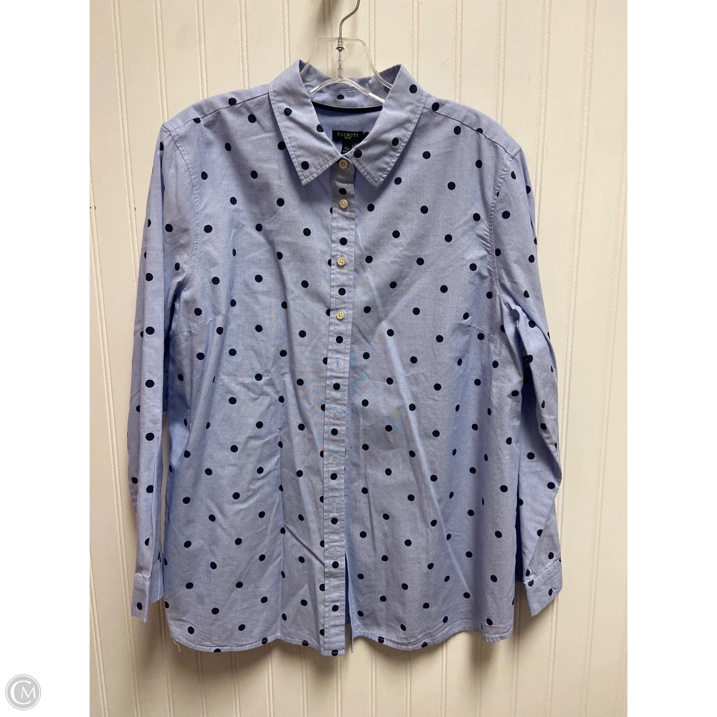 Top Long Sleeve By Talbots In Blue, Size: Xlp