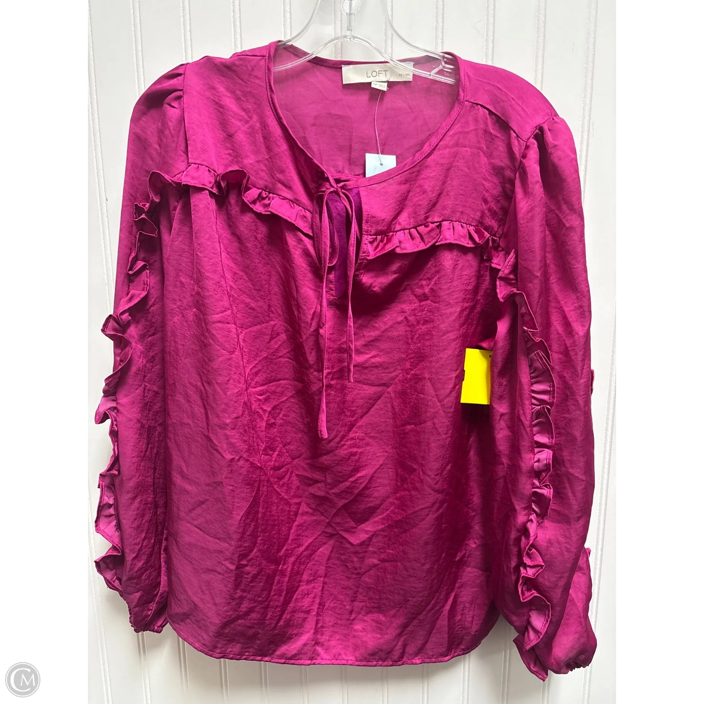 Top Long Sleeve By Loft In Purple, Size: Mp