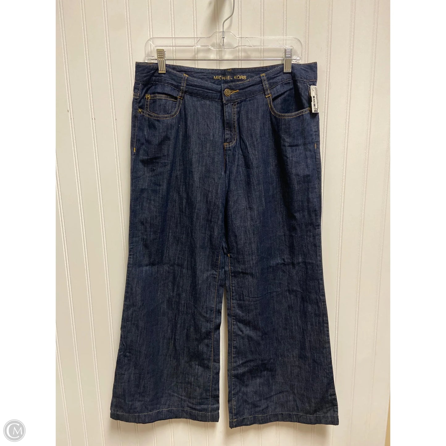 Pants Wide Leg By Michael By Michael Kors In Blue Denim, Size: 8