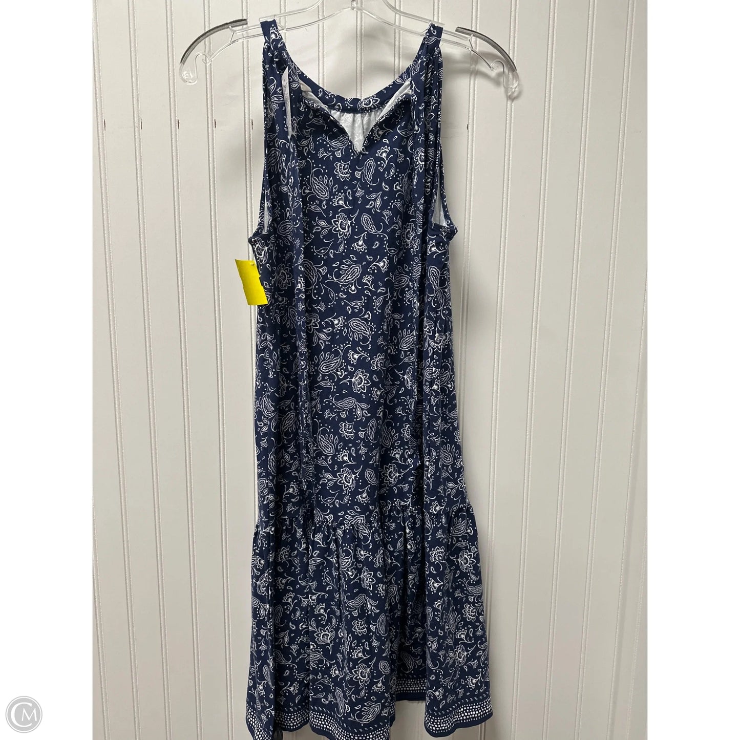 Dress Casual Midi By Loft In Blue & White, Size: S