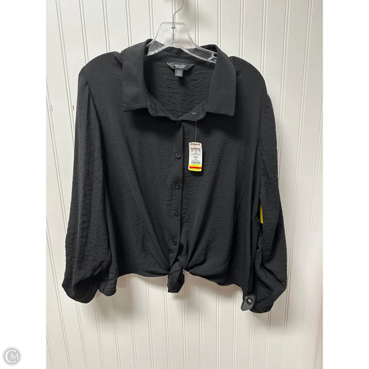 Top Long Sleeve By Simply Vera In Black, Size: 2x
