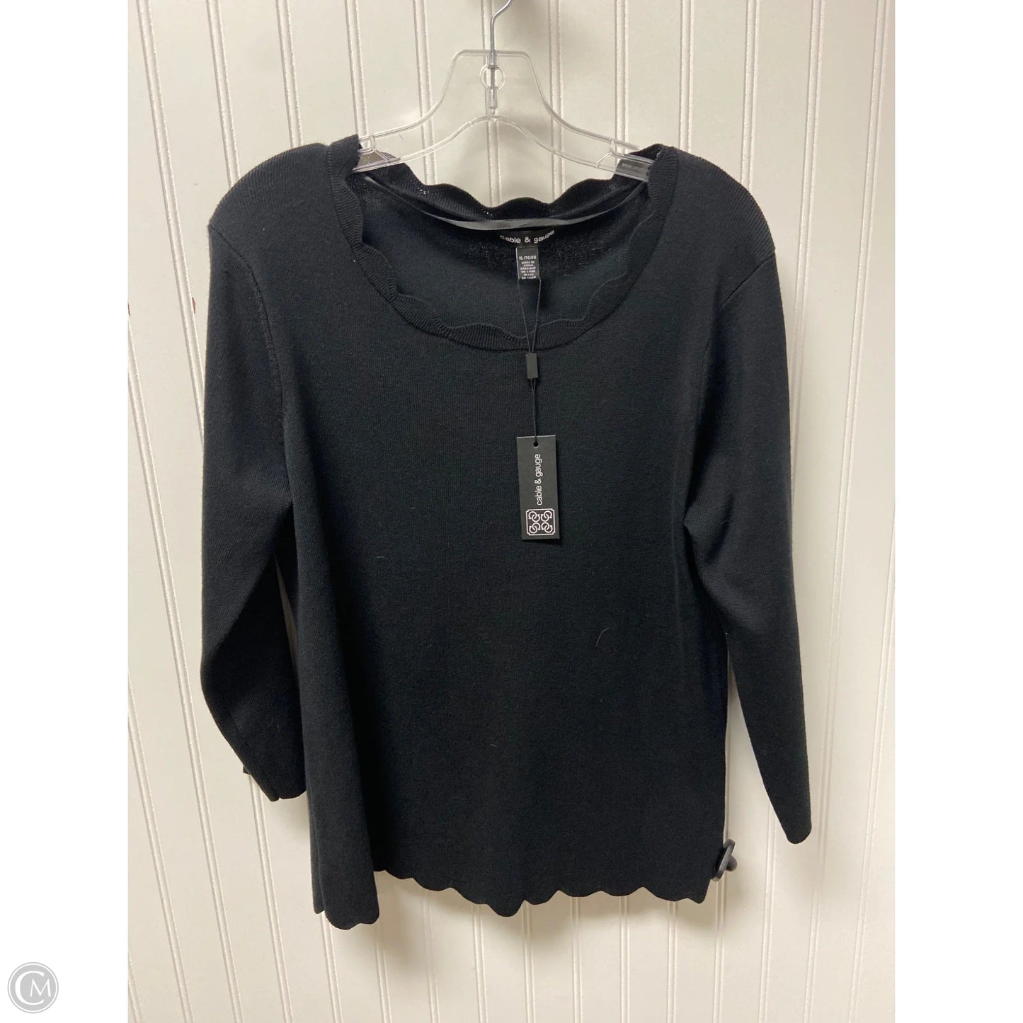Sweater By Cable And Gauge In Black, Size: Xl