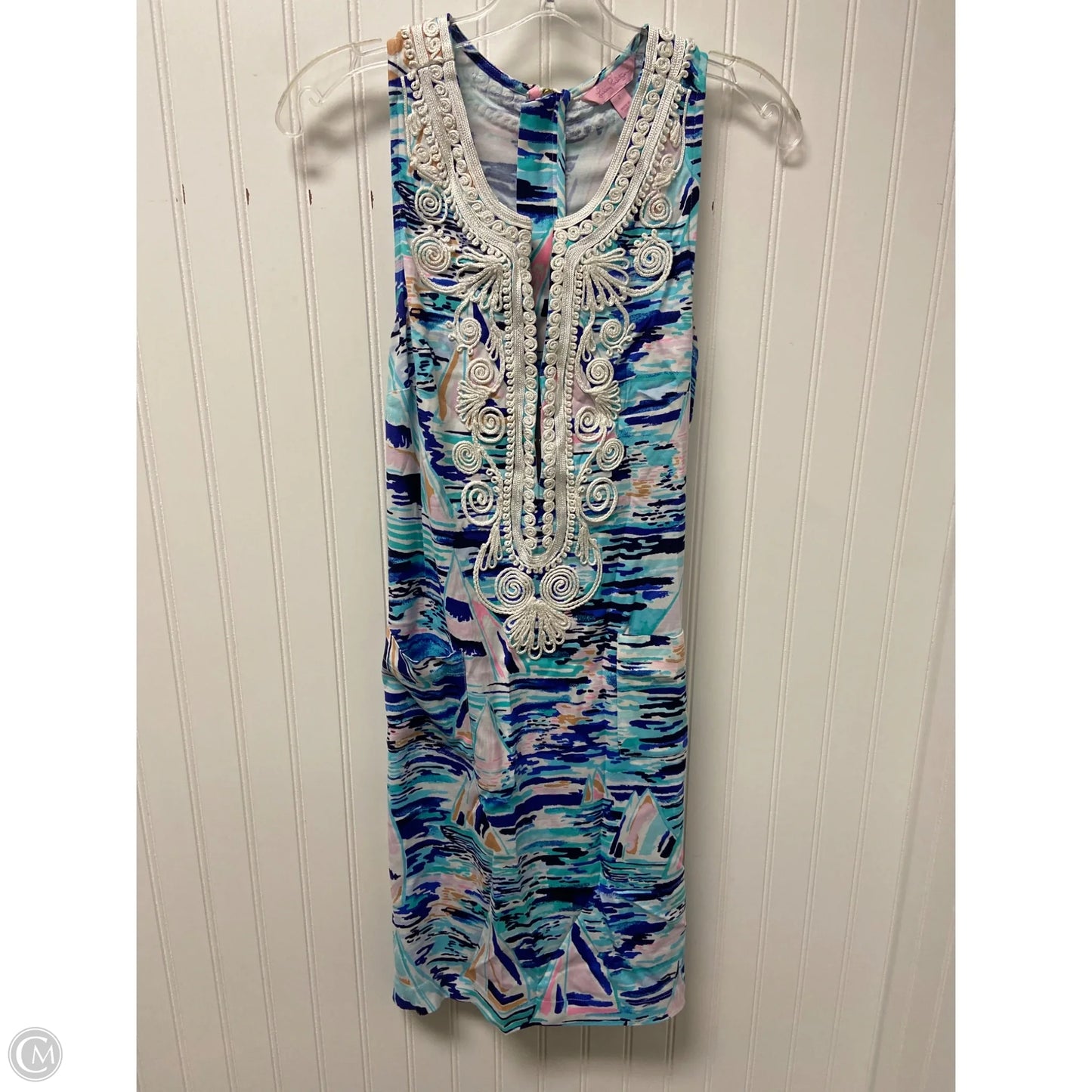 Dress Designer By Lilly Pulitzer In Blue & White, Size: Xs