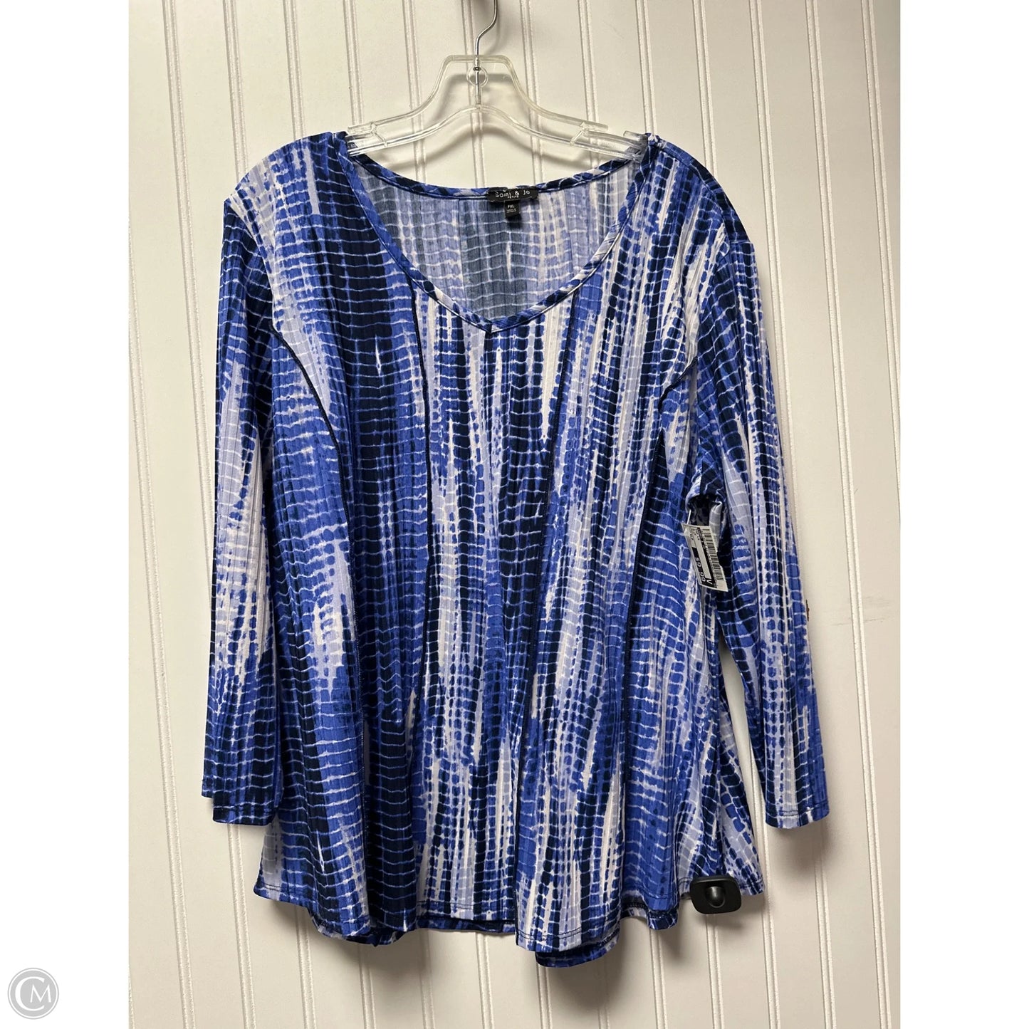 Top Long Sleeve By Sami & Jo In Blue, Size: Xlp