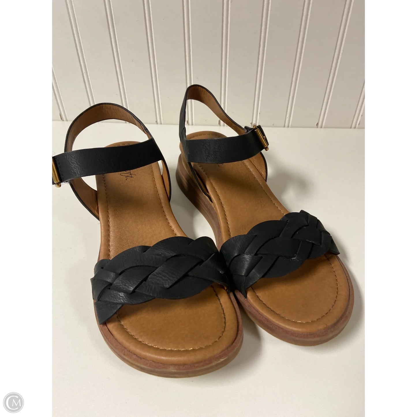 Sandals Heels Wedge By Sofft In Black, Size: 9