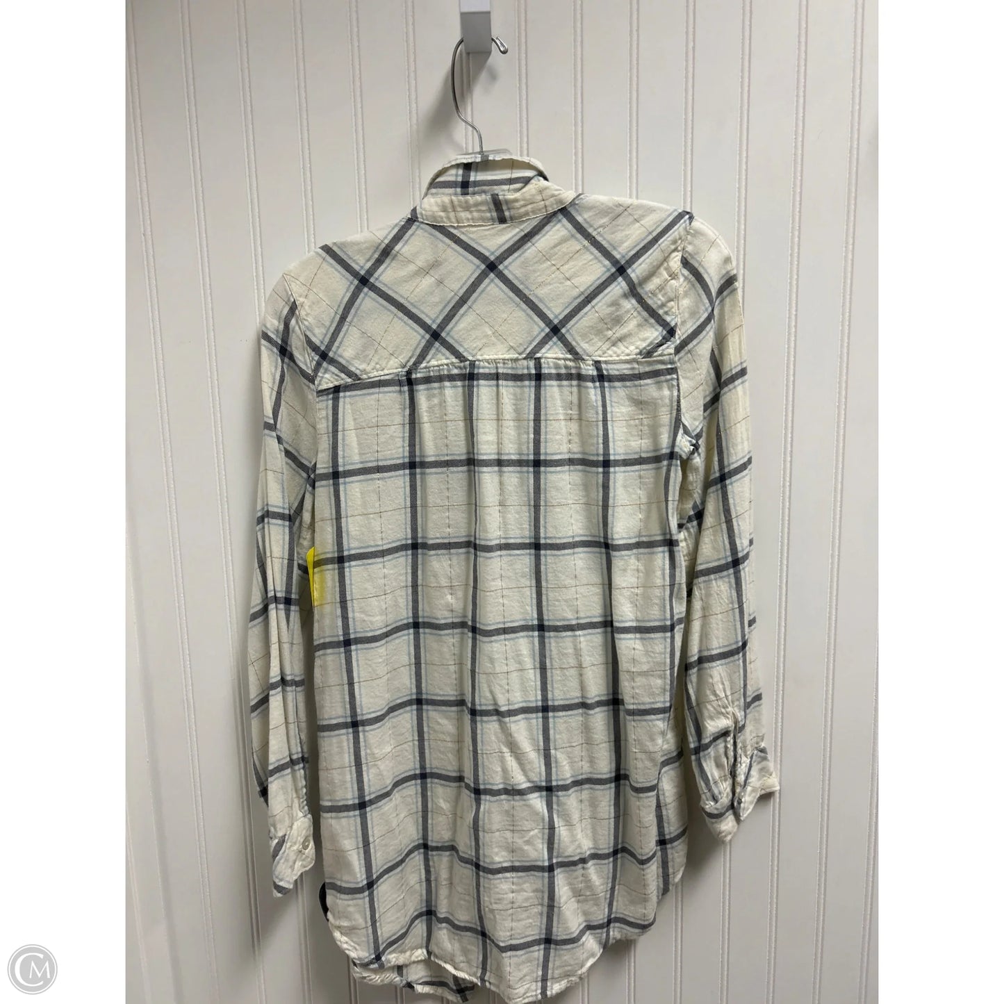 Top Long Sleeve By Aerie In Plaid Pattern, Size: S