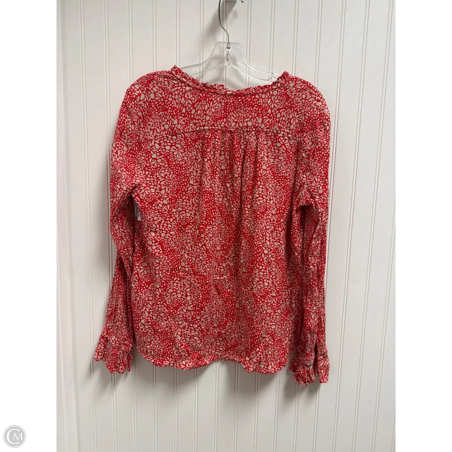 Top Long Sleeve By Loft In Red, Size: M