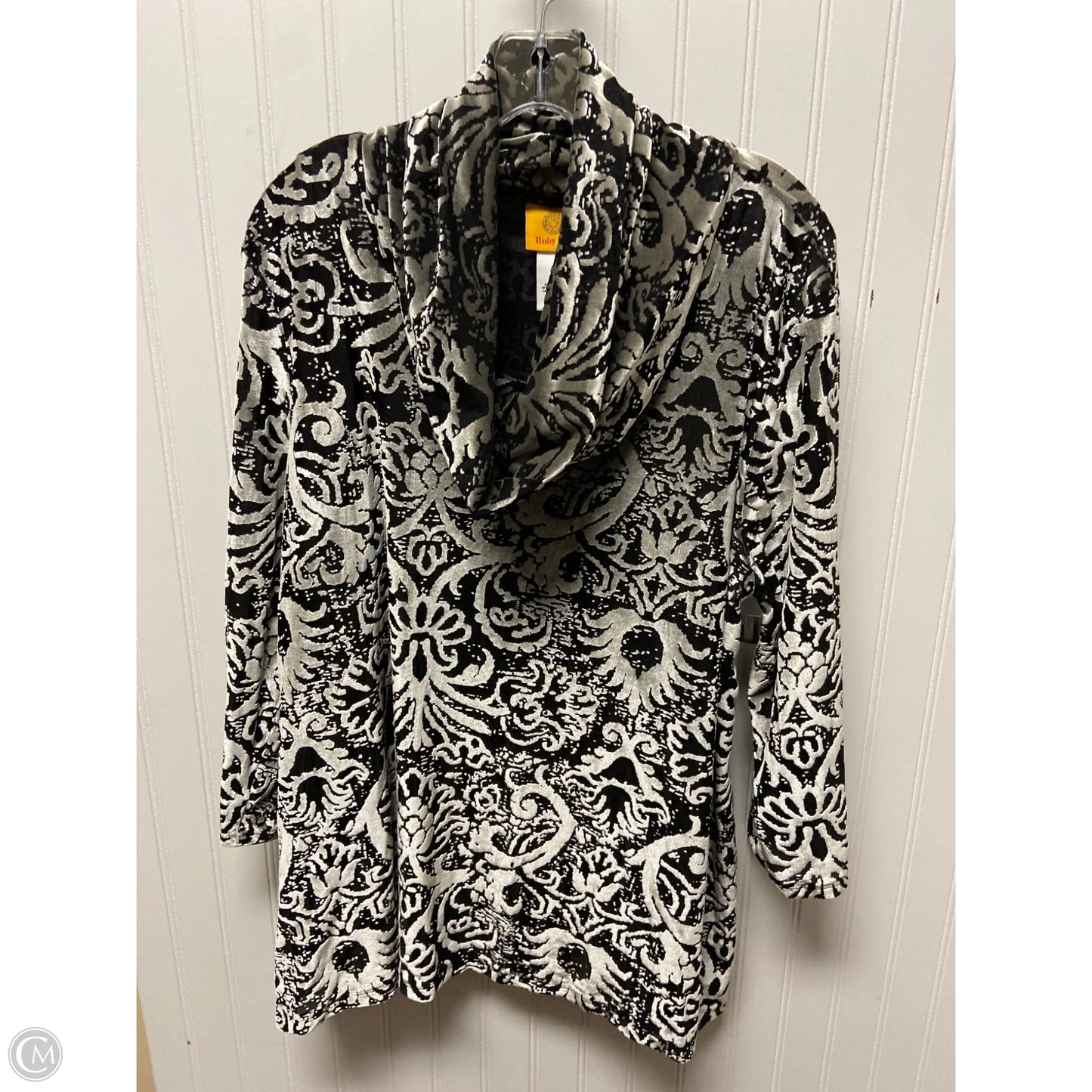 Top Long Sleeve By Ruby Rd In Black & Silver, Size: Xl