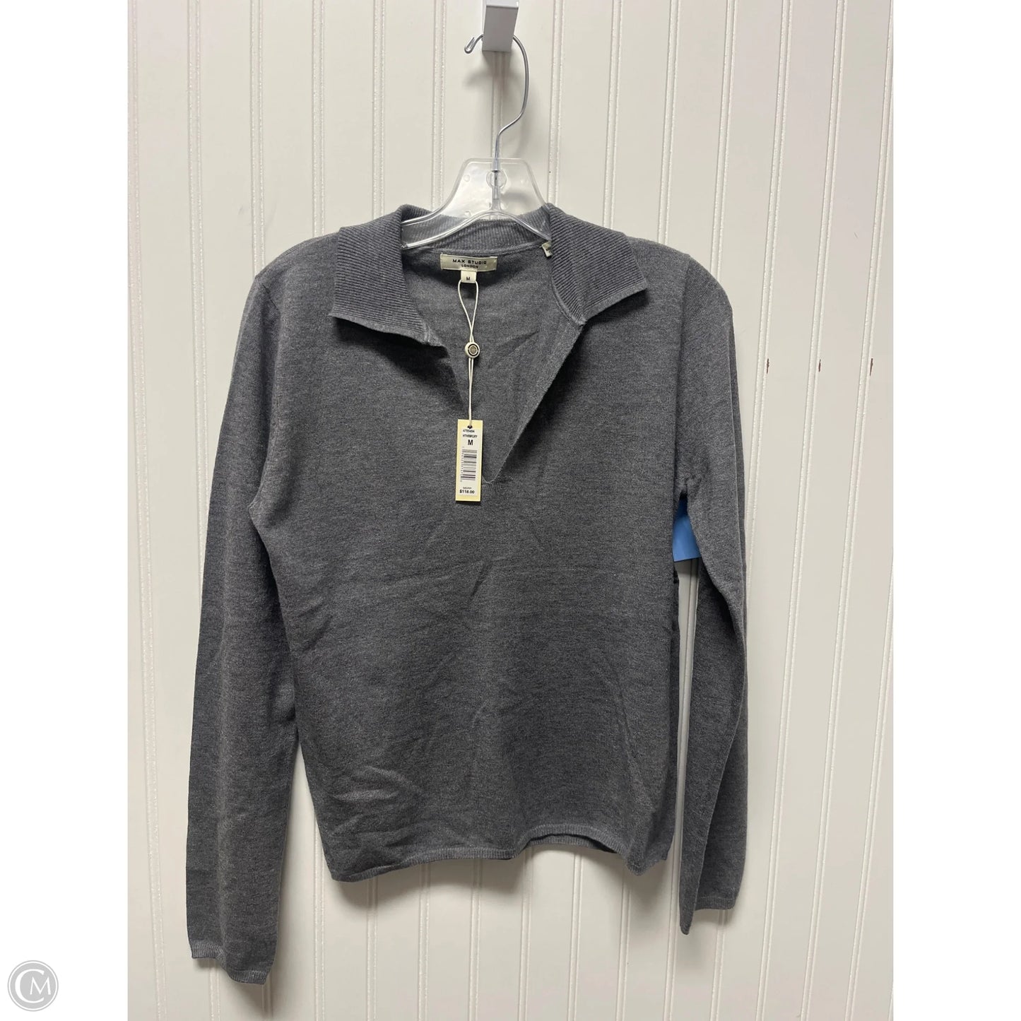 Sweater By Max Studio In Grey, Size: M