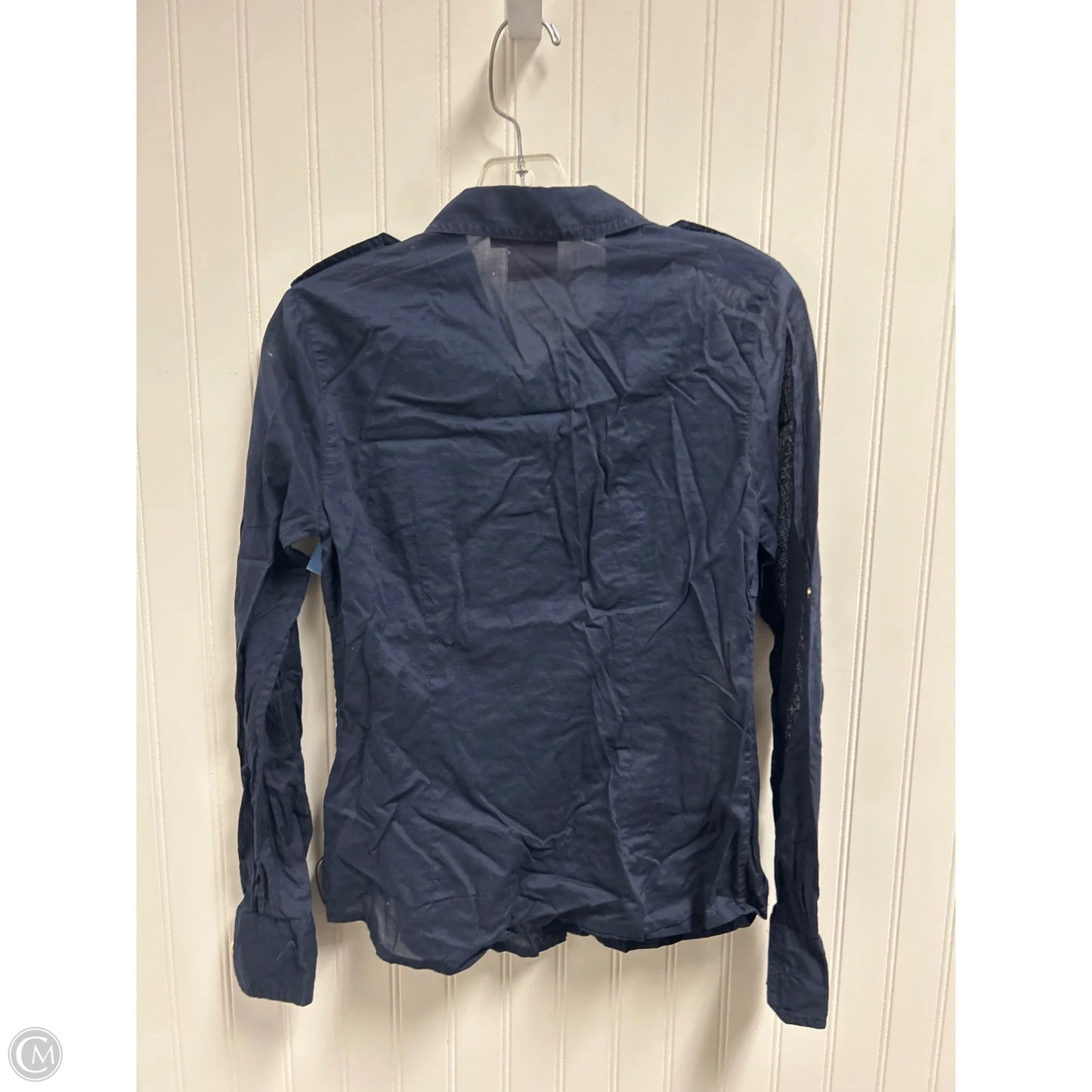 Top Long Sleeve Designer By Tory Burch In Blue, Size: S