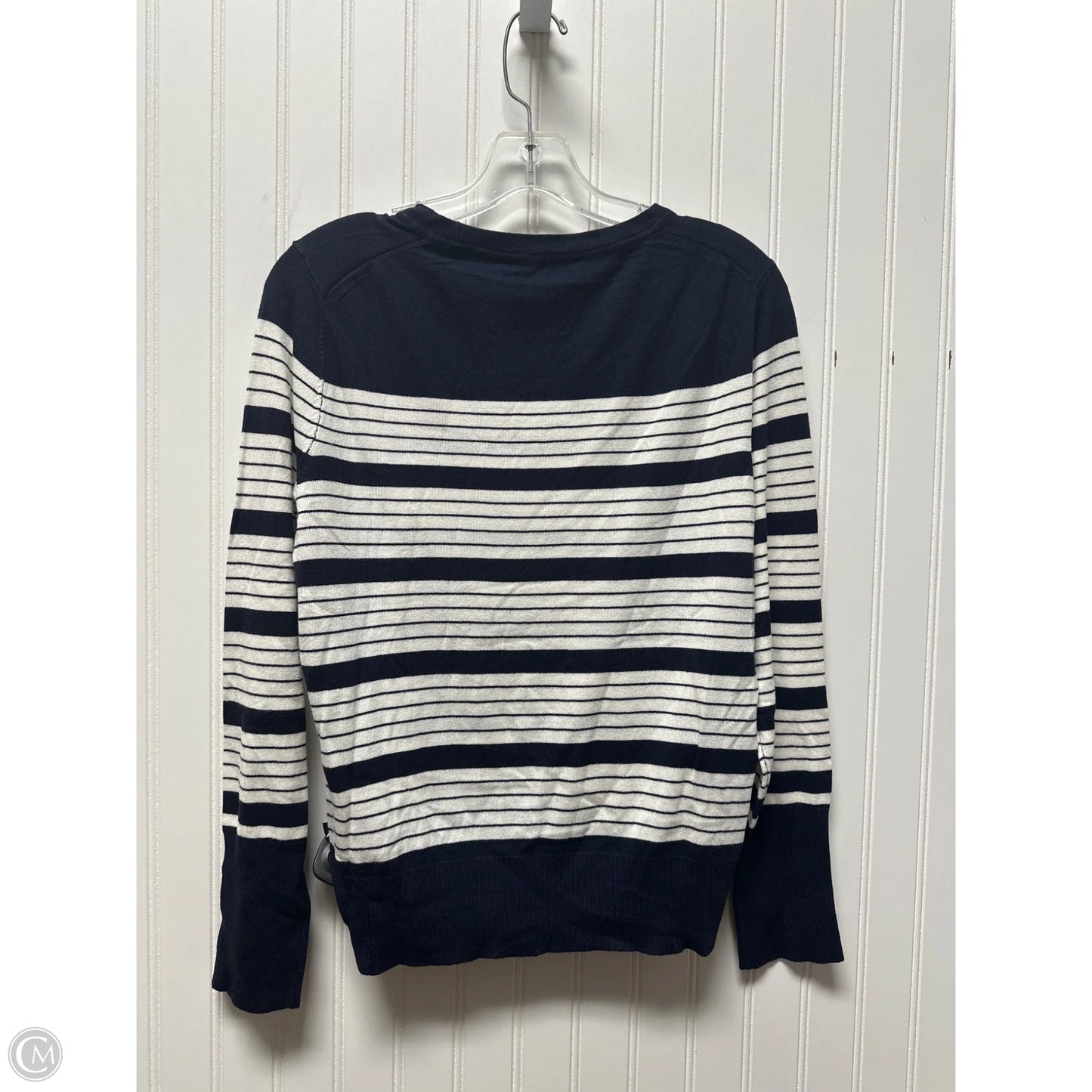 Sweater By Nautica In Blue & White, Size: M