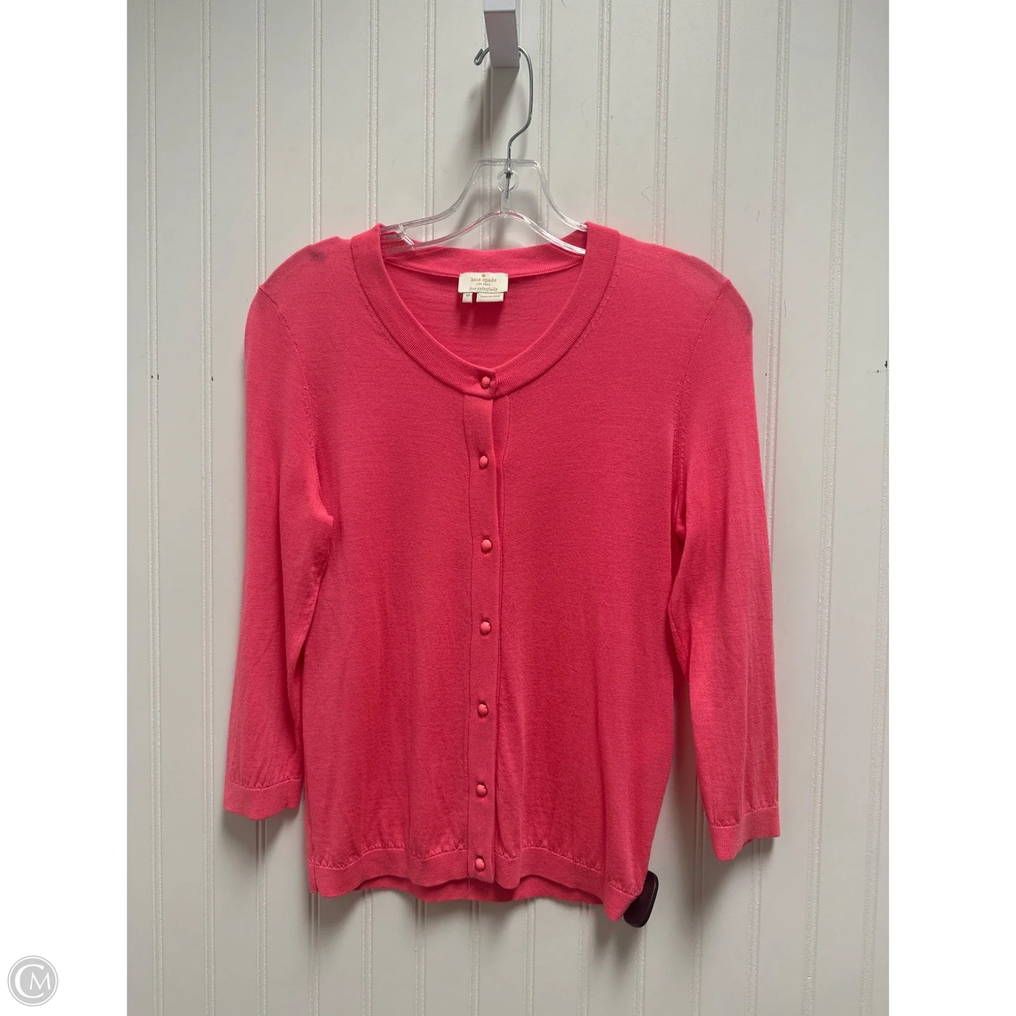 Cardigan Designer By Kate Spade In Coral, Size: M