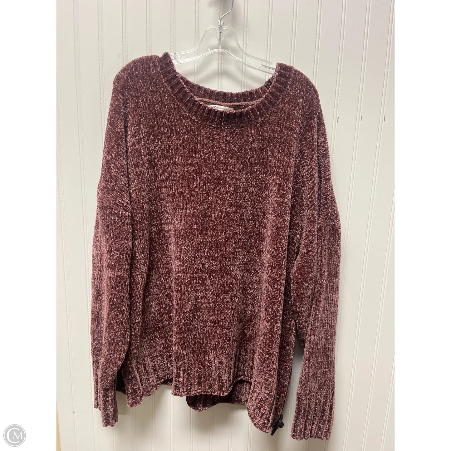 Sweater By Seven 7 In Mauve, Size: 2x