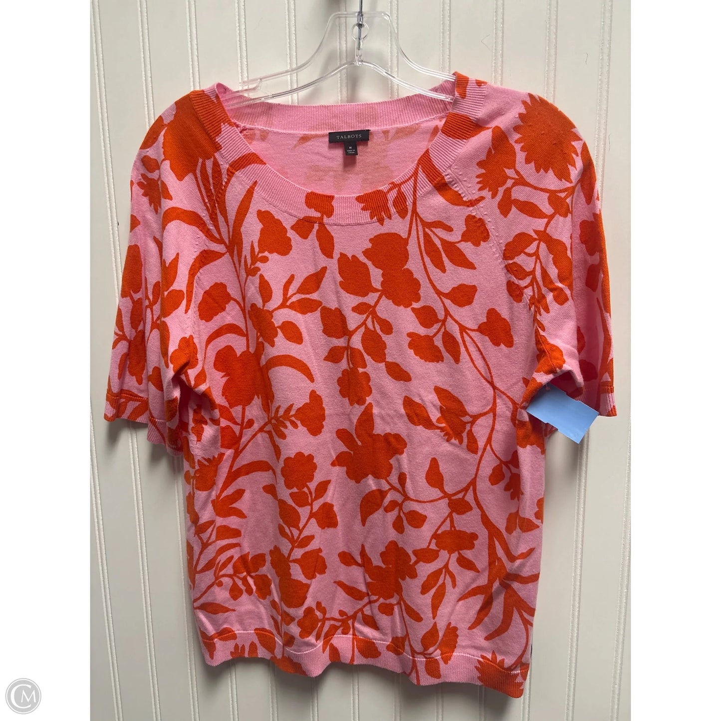 Top Short Sleeve By Talbots In Orange & Pink, Size: M