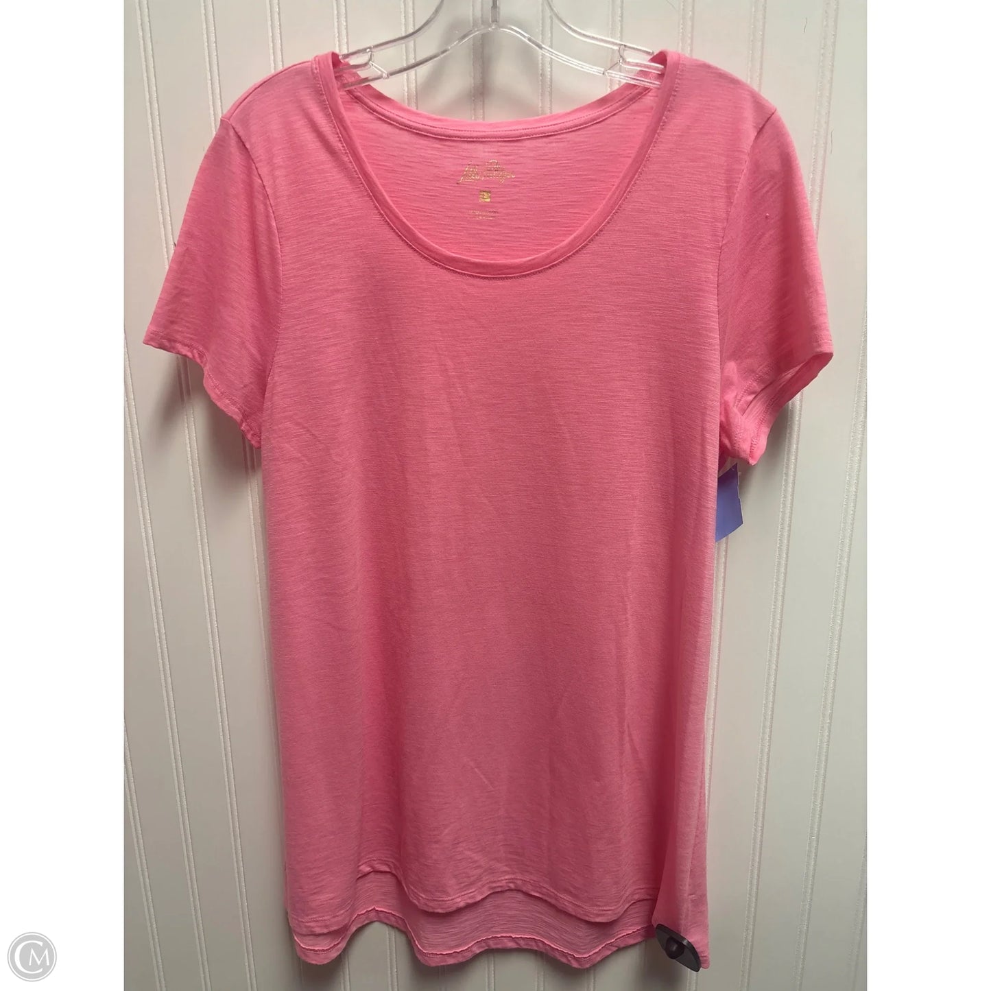Top Short Sleeve Designer By Lilly Pulitzer In Pink, Size: L