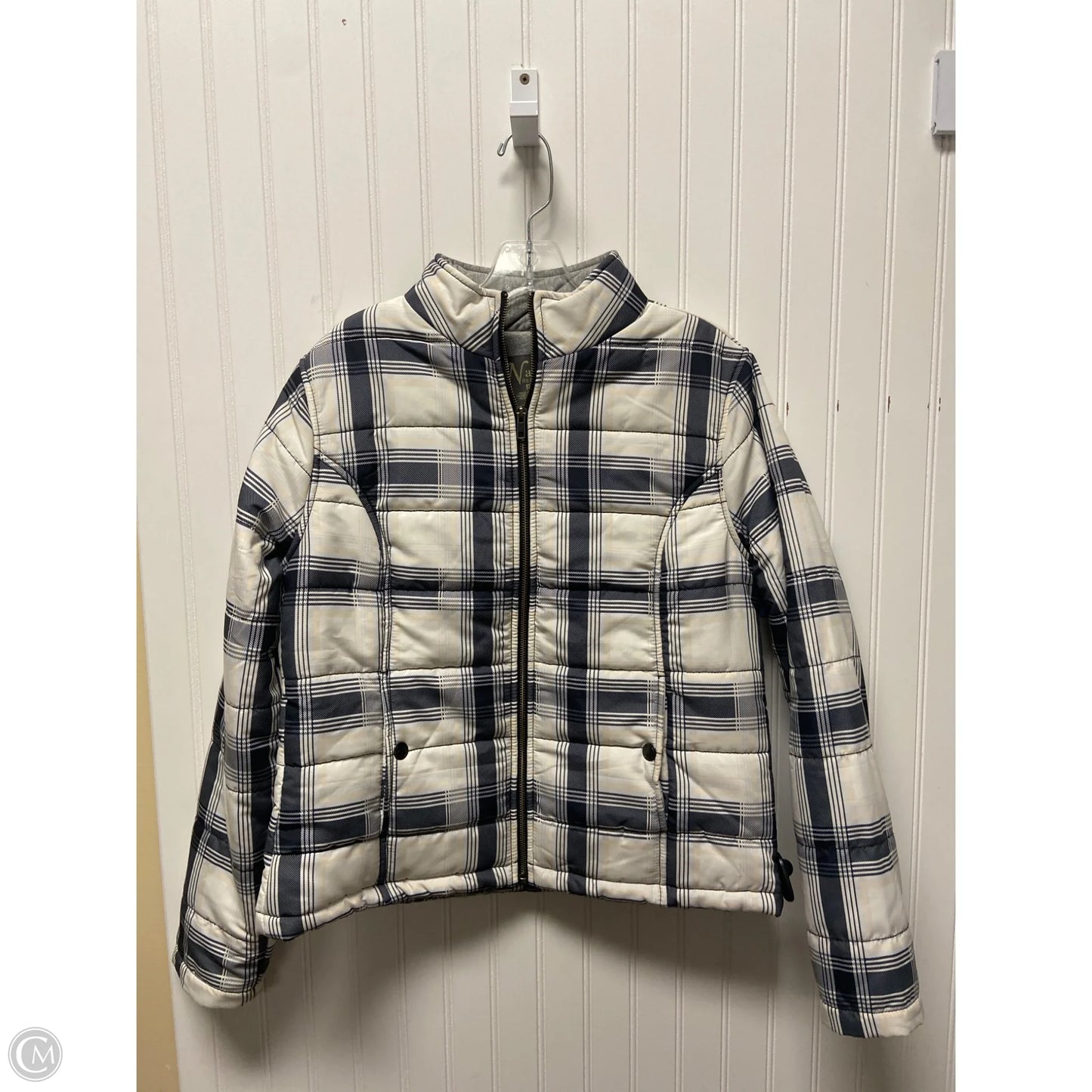 Jacket Puffer & Quilted By Natural Reflections In Plaid Pattern, Size: Sp