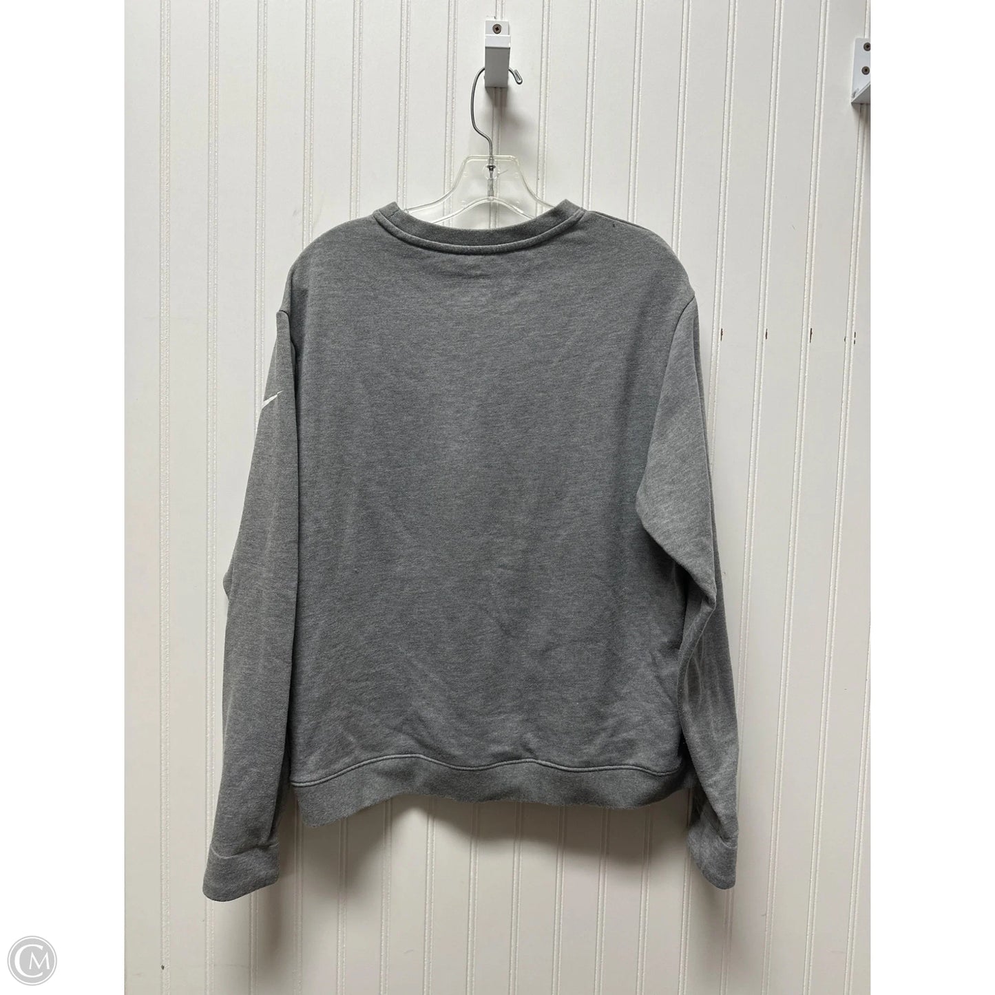 Sweatshirt Crewneck By Nike In Grey, Size: L