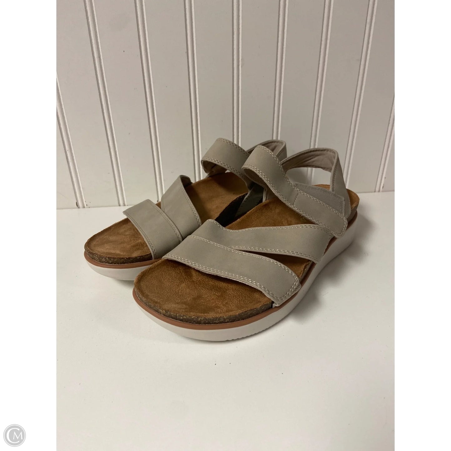 Sandals Flats By Skechers In Taupe, Size: 7