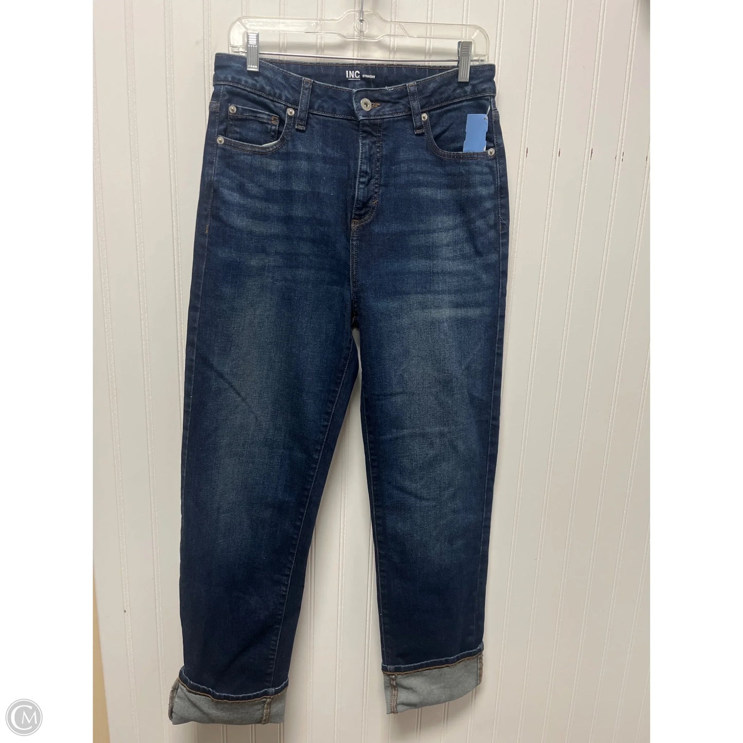 Jeans Straight By Inc In Blue Denim, Size: 10