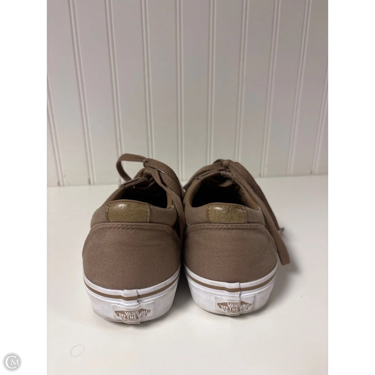 Shoes Sneakers By Vans In Brown & Gold, Size: 8