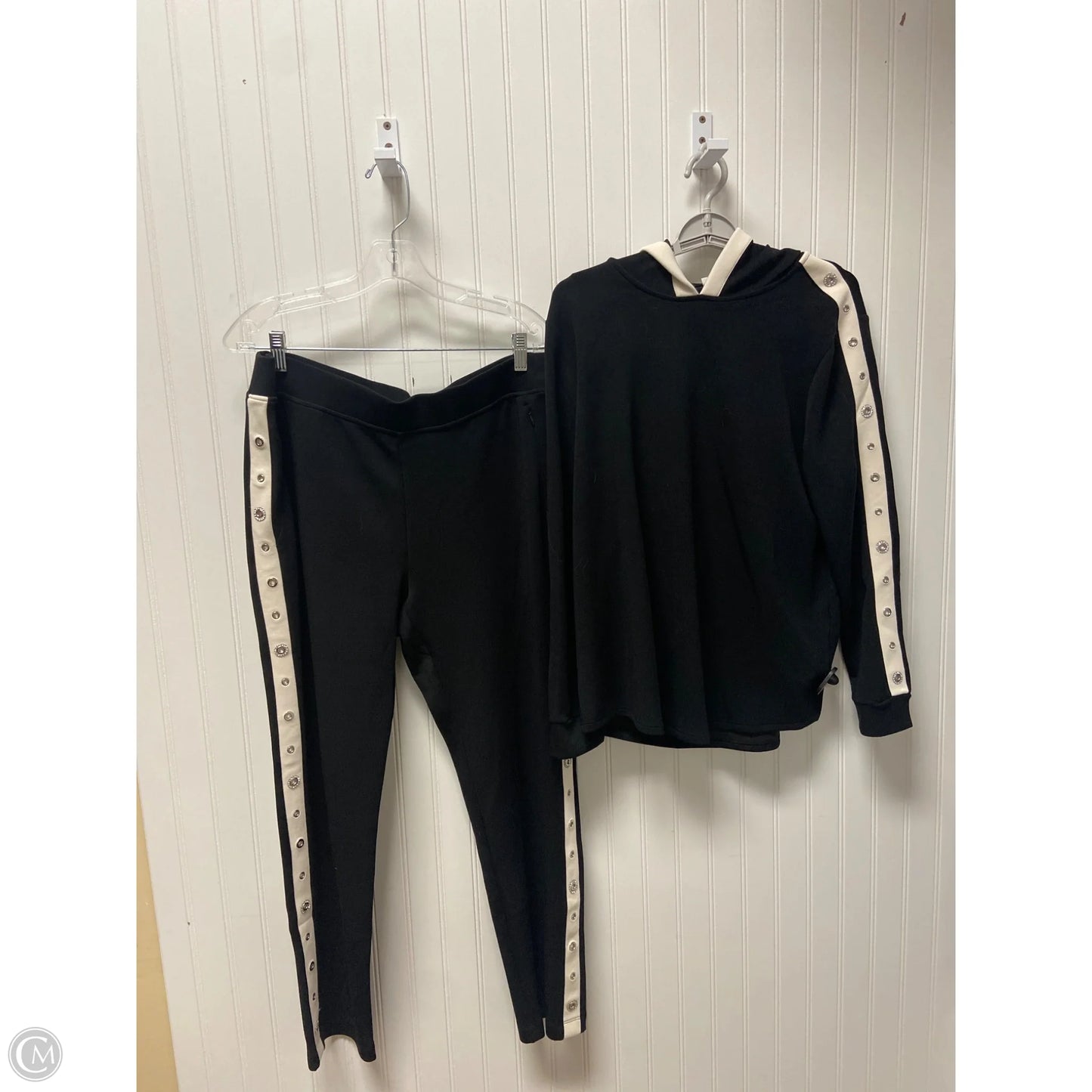 Lounge Set Pants By Chicos In Black & Cream, Size: 12